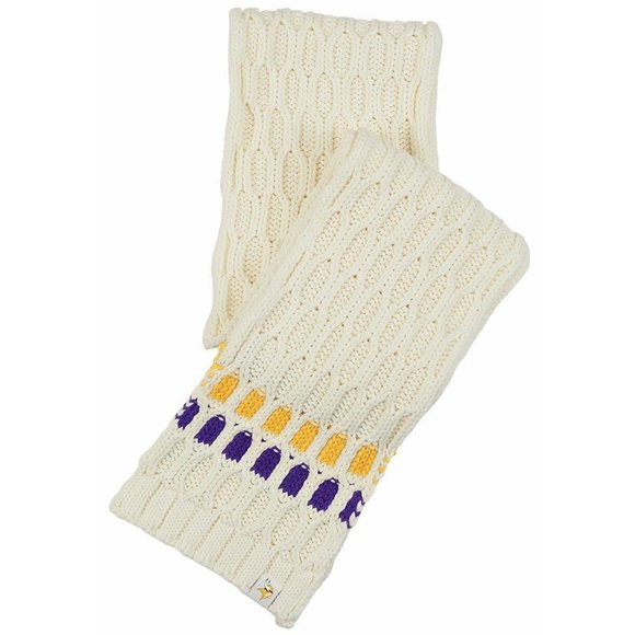 MINNESOTA VIKINGS KNIT SCARF CABLE CREAM COLOR - Picture 1 of 1